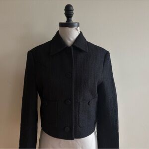 Aritzia Ashfield Tweed Cropped Jacket